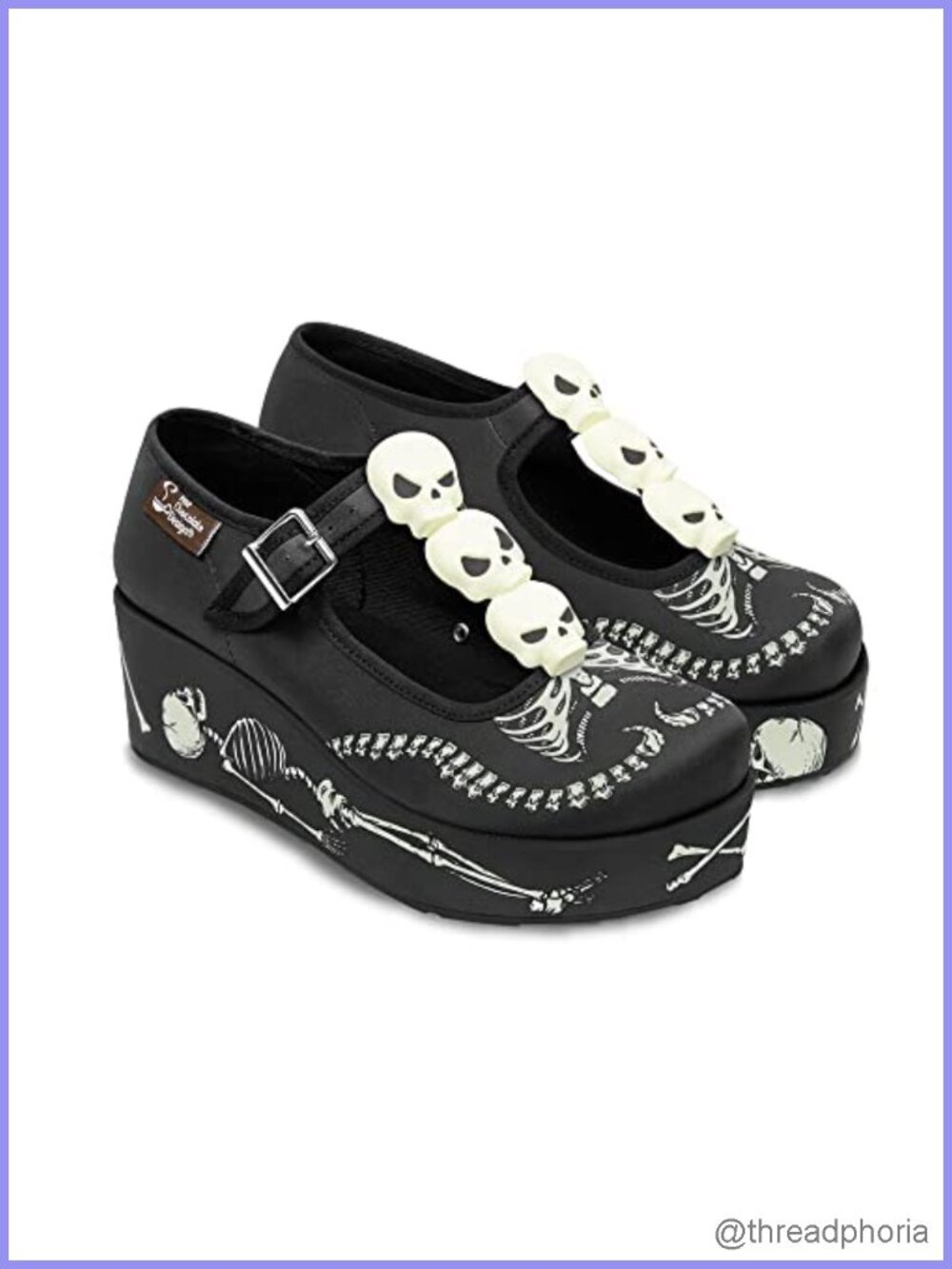 Wedge Heel Platform Mary Jane Shoes Adjustable Buckle Strap